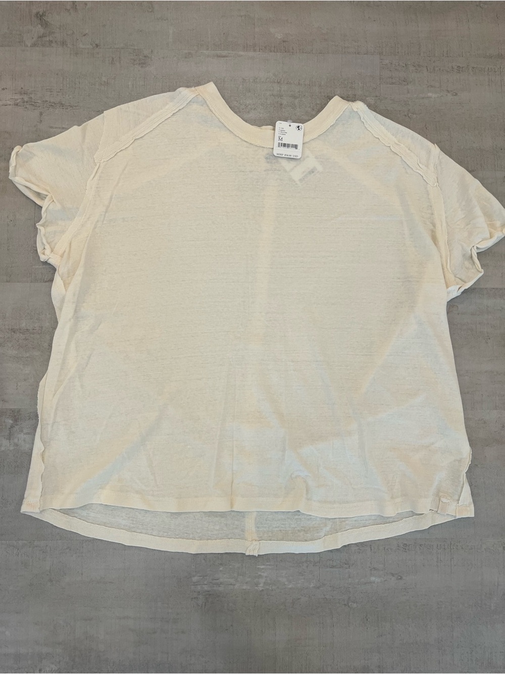 We The Free Cream Short Sleeve Crew Tee